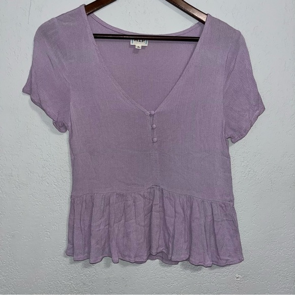 Women's HIP Pastel Purple Short Sleeve Top - Picture 2 of 7